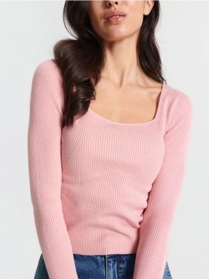 Zdjęcie produktu Sinsay - Sweter w prążki - różowy