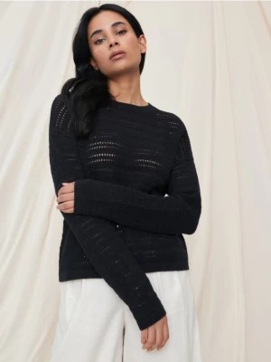 Zdjęcie produktu Sinsay - Sweter z ozdobnym splotem - czarny