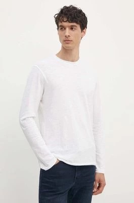 Zdjęcie produktu Sisley longsleeve bawełniany kolor biały gładki 3WF0S1013
