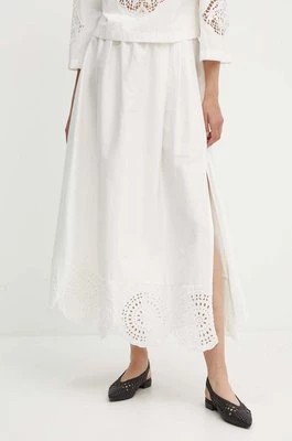 Zdjęcie produktu Sisley spódnica bawełniana kolor biały maxi rozkloszowana
