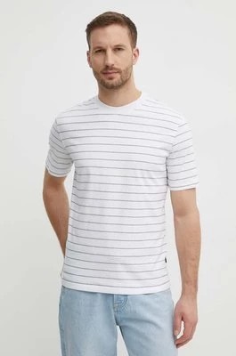 Zdjęcie produktu Sisley t-shirt bawełniany męski kolor biały wzorzystyCHEAPER