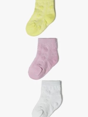 Zdjęcie produktu Skarpetki dla niemowlaka- różowe, białe, żółte - 5.10.15.