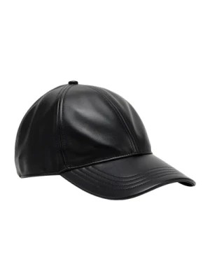 Zdjęcie produktu Skórzana czapka baseballowa z tłoczonym logo Diesel