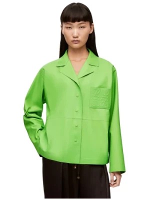 Zdjęcie produktu Skórzana Koszula Pijama - Zielony Fluorescencyjny Loewe