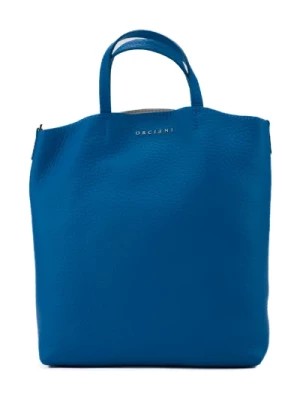 Zdjęcie produktu Skórzana torba na zakupy z odpinanym paskiem Orciani