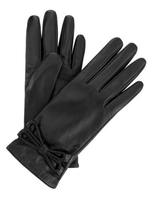 Zdjęcie produktu Skórzane rękawiczki damskie z kokardą OCHNIK