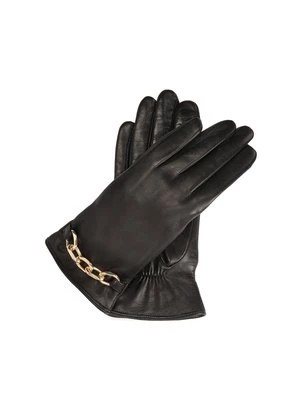 Zdjęcie produktu Skórzane rękawiczki z ozdobnym łańcuszkiem Kazar