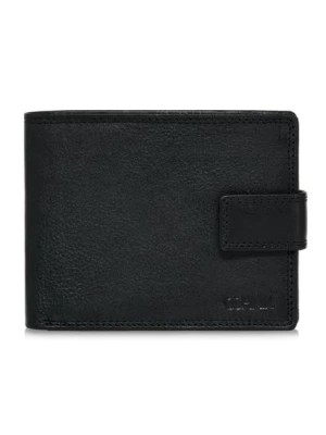 Zdjęcie produktu Skórzany zapinany czarny portfel męski OCHNIK