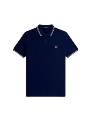 Zdjęcie produktu Slim Fit Twin Tipped Polo w Niebiesko-Różowym Fred Perry