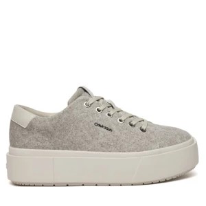 Zdjęcie produktu Sneakersy Calvin Klein Flatform Cup Lace Up W/Ml Felt HW0HW02325 Szary