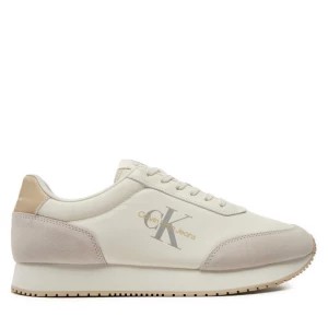 Zdjęcie produktu Sneakersy Calvin Klein Jeans Retro Runner Low Mix Mtl YM0YM01032 Écru