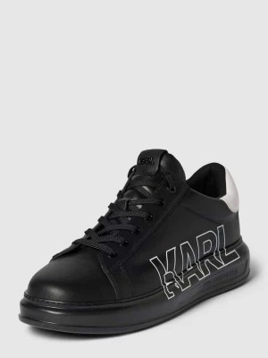 Zdjęcie produktu Sneakersy skórzane z nadrukiem z logo Karl Lagerfeld