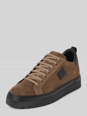 Zdjęcie produktu Sneakersy skórzane z naszywką z logo model ‘METAL BOLD’ Antony Morato