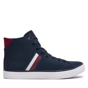 Zdjęcie produktu Sneakersy Tommy Hilfiger Th Hi Vulc Stripes Mesh FM0FM04948 Granatowy