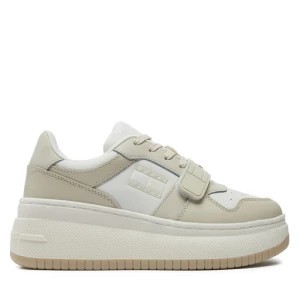 Zdjęcie produktu Sneakersy Tommy Jeans Tjw Retro Basket Flatform Velcro EN0EN02573 Écru