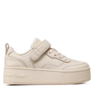 Zdjęcie produktu Sneakersy Tommy Jeans Velcro Flatform EN0EN02101 Écru