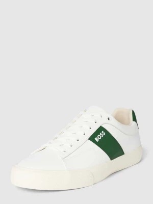 Zdjęcie produktu Sneakersy z obszyciem w kontrastowym kolorze model ‘Adien’ w kolorze białym Boss