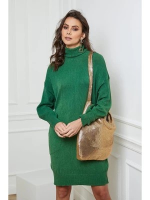 Zdjęcie produktu So Cachemire Sukienka dzianinowa "Tivoli" w kolorze zielonym rozmiar: XL
