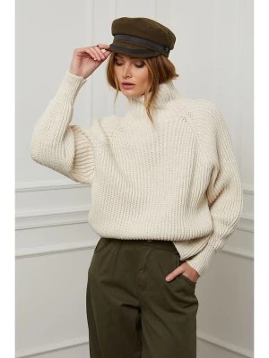 Zdjęcie produktu So Cachemire Wełniany sweter "Baby" w kolorze beżowym rozmiar: XL
