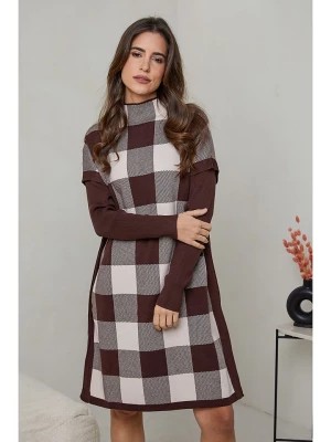 Zdjęcie produktu Soft Cashmere Sukienka w kolorze beżowo-brązowym rozmiar: 38/40