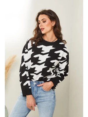 Zdjęcie produktu Soft Cashmere Sweter w kolorze czarno-białym rozmiar: 38/40