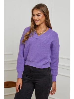 Zdjęcie produktu Soft Cashmere Sweter w kolorze fioletowym rozmiar: 38/40