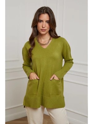 Zdjęcie produktu Soft Cashmere Sweter w kolorze oliwkowym rozmiar: 34/36