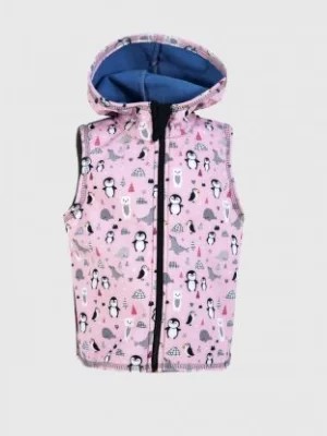 Zdjęcie produktu Softshell And Polar Fleece Hooded Vest Arctic Animals Pink iELM