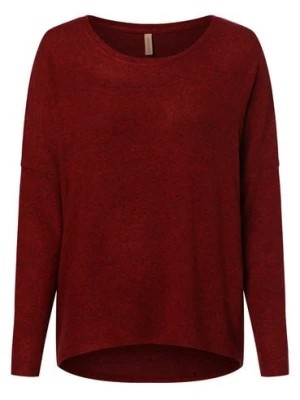 Zdjęcie produktu soyaconcept® Damska koszulka z długim rękawem Kobiety wiskoza czerwony marmurkowy,