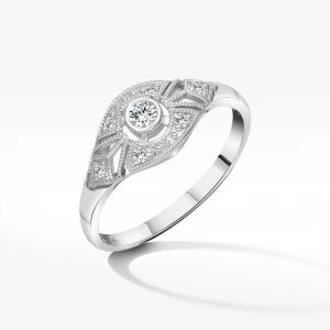 Zdjęcie produktu Spektakularny złoty pierścionek z brylantami