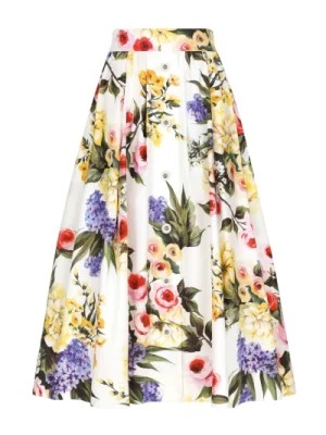 Zdjęcie produktu Spódnica w Kwiaty w Stylu A-Linii Dolce & Gabbana