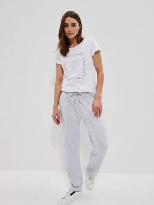 Zdjęcie produktu Spodnie damskie dresowe z kieszeniami Moodo
