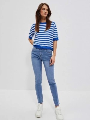Zdjęcie produktu Spodnie damskie jeansowe typu rurki Moodo