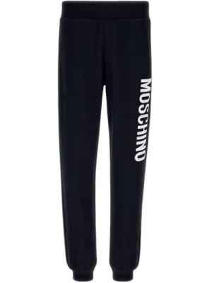 Zdjęcie produktu Spodnie do biegania w jednolitym kolorze Moschino