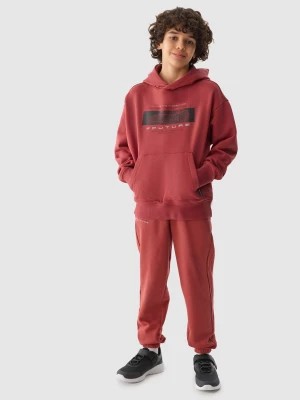 Zdjęcie produktu Spodnie dresowe joggery chłopięce - czerwone 4F JUNIOR