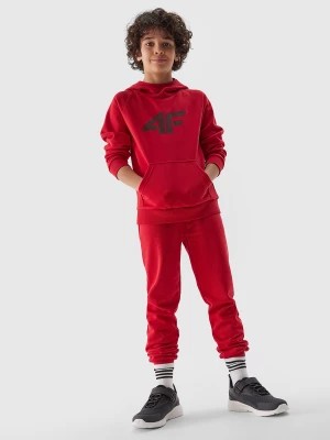 Zdjęcie produktu Spodnie dresowe joggery chłopięce - czerwone 4F JUNIOR