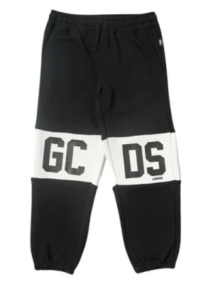 Zdjęcie produktu Spodnie dresowe z logo i kontrastowym kolorem Gcds