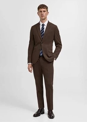 Zdjęcie produktu Spodnie garniturowe super slim fit z tkaniny stretch mango man