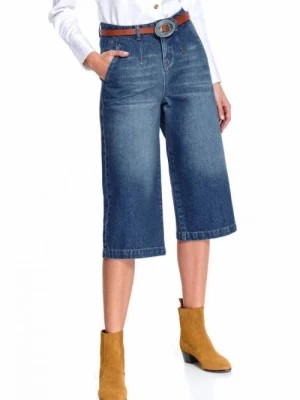 Zdjęcie produktu Spodnie jeansowe culotte o długości 7/8 TOP SECRET