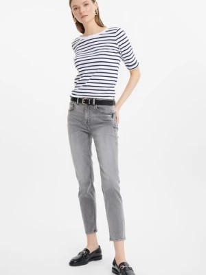 Zdjęcie produktu Spodnie jeansowe damskie slim push up szare Greenpoint