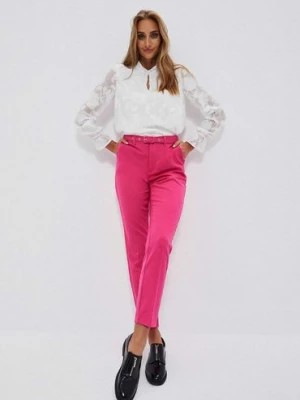 Zdjęcie produktu Spodnie klasyczne damskie różowe Moodo