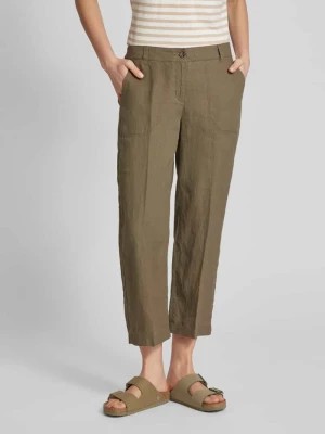 Zdjęcie produktu Spodnie lniane o skróconym kroju regular fit model ‘Nora’ MAC