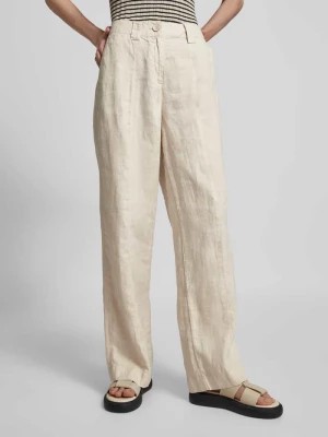 Zdjęcie produktu Spodnie lniane z szeroką nogawką z przeszytym kantem s.Oliver RED LABEL
