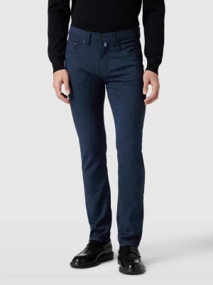 Zdjęcie produktu Spodnie materiałowe o kroju tapered fit z efektem melanżu Pierre Cardin
