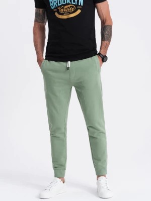 Zdjęcie produktu Spodnie męskie dresowe typu jogger - zielone V3 OM-PABS-0173
 -                                    XL