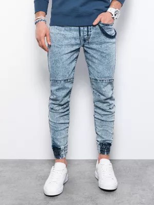 Zdjęcie produktu Spodnie męskie jeansowe joggery - jasnoniebieskie V1 P1056
 -                                    L