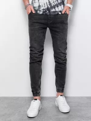 Zdjęcie produktu Spodnie męskie jeansowe joggery - czarne P907
 -                                    L