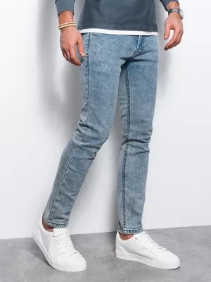 Zdjęcie produktu Spodnie męskie jeansowe SKINNY FIT - jasnoniebieskie V2 P1062
 -                                    L