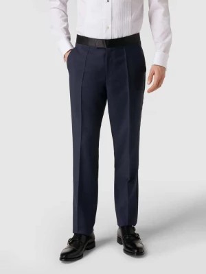 Zdjęcie produktu Spodnie o kroju regular fit z zakładkami w pasie i paskami w kontrastowym kolorze Boss
