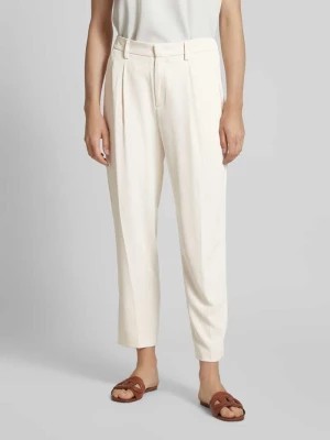 Zdjęcie produktu Spodnie o kroju regular fit z zakładkami w pasie i szlufkami na pasek model ‘Calla’ MAC